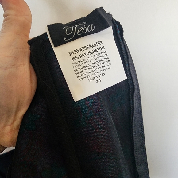 Vintage y2k Lace Up Black Floral corset - Picture 8 of 9